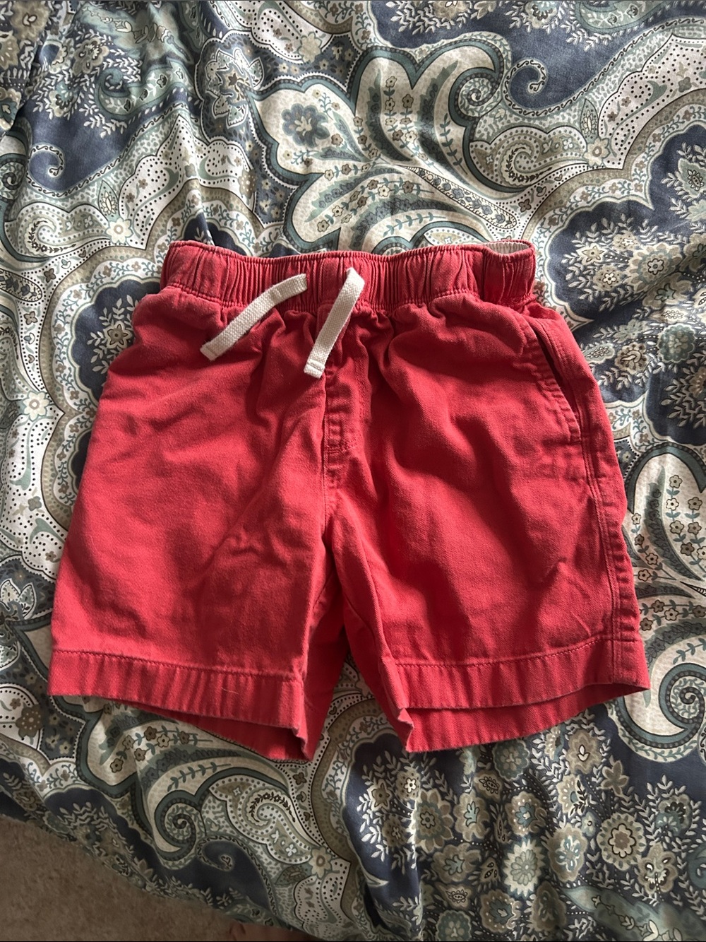 Crewcuts Red Drawstring Cotton Shorts